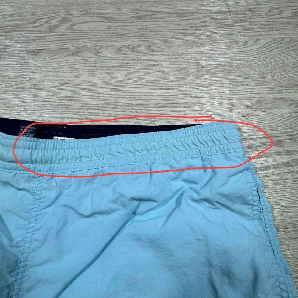 Polo Ralph Lauren Mens Swim Trunks Light Blue Large Mesh‎ Lined Pony Logo